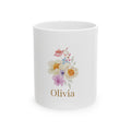 Personalised Mug - Wildflower Bouquet Name Design