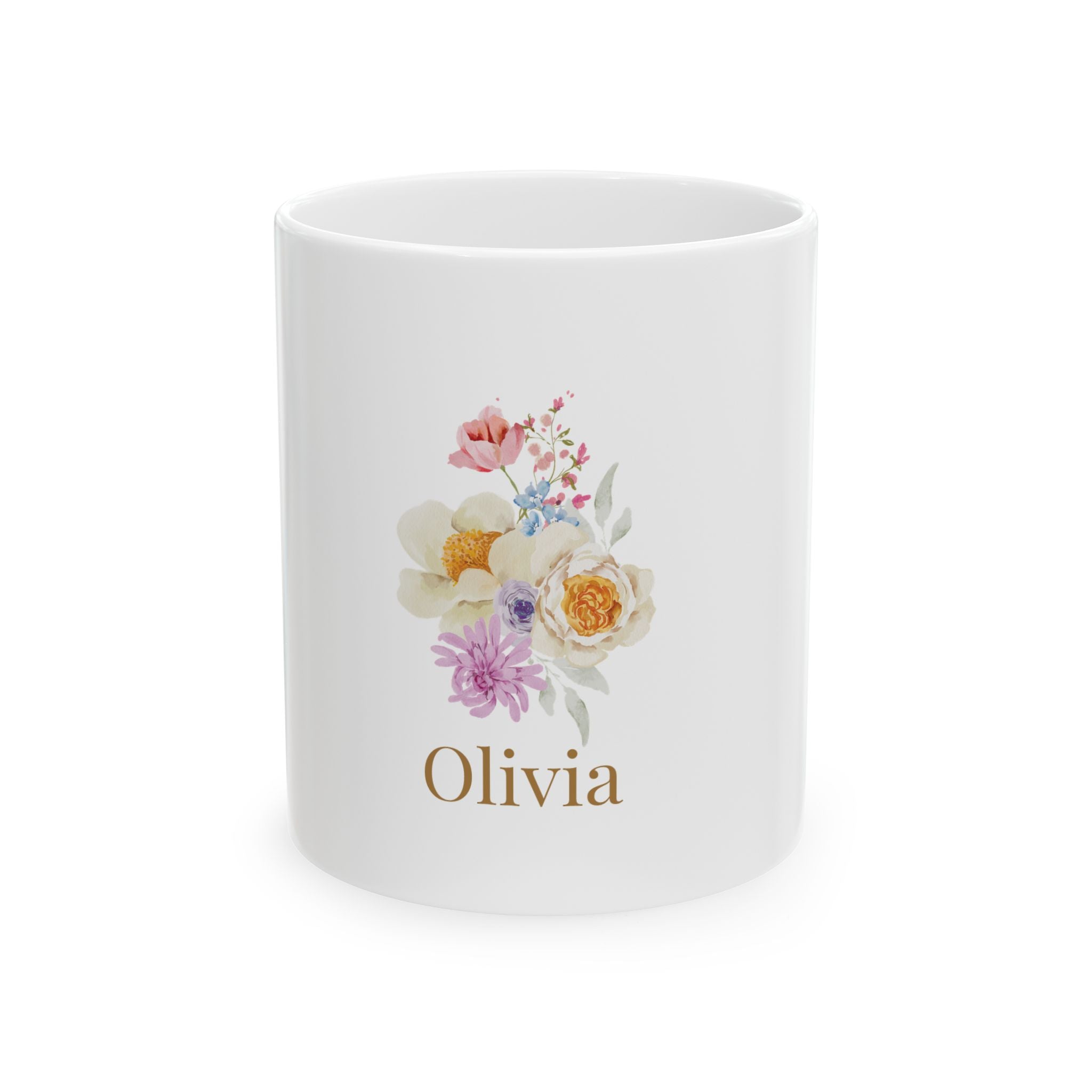 Personalised Mug - Wildflower Bouquet Name Design