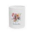 Personalised Mug - Watercolour Floral Name Design