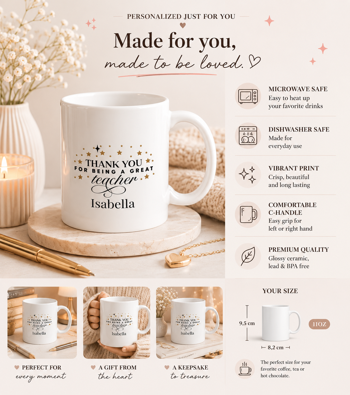 Personalised Mug - Thank You Teacher Gift