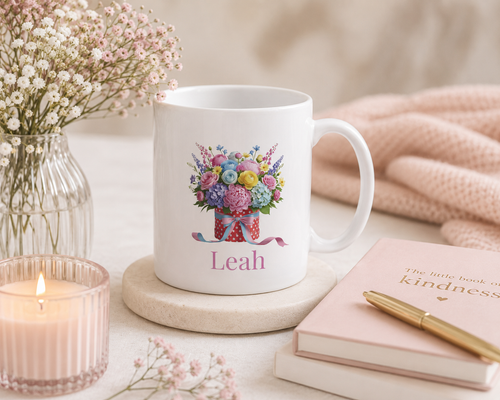Personalised Mug - Flower Box Name Design