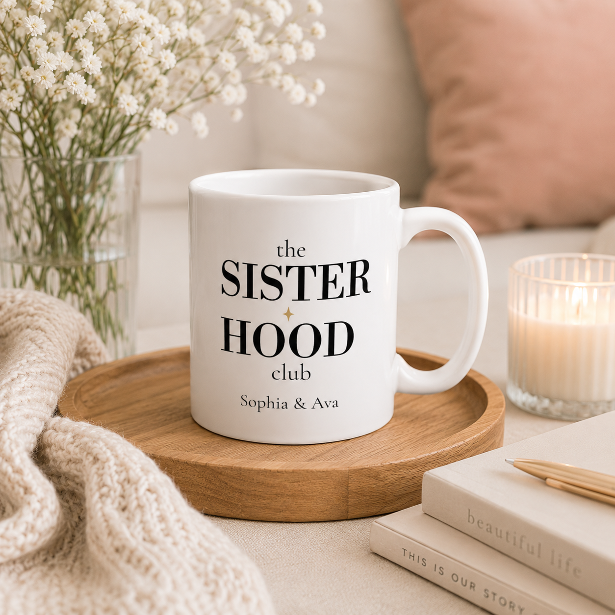 Personalised Mug – The Sisterhood Club Gift for Sisters