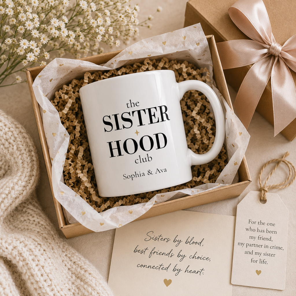 Personalised Mug – The Sisterhood Club Gift for Sisters