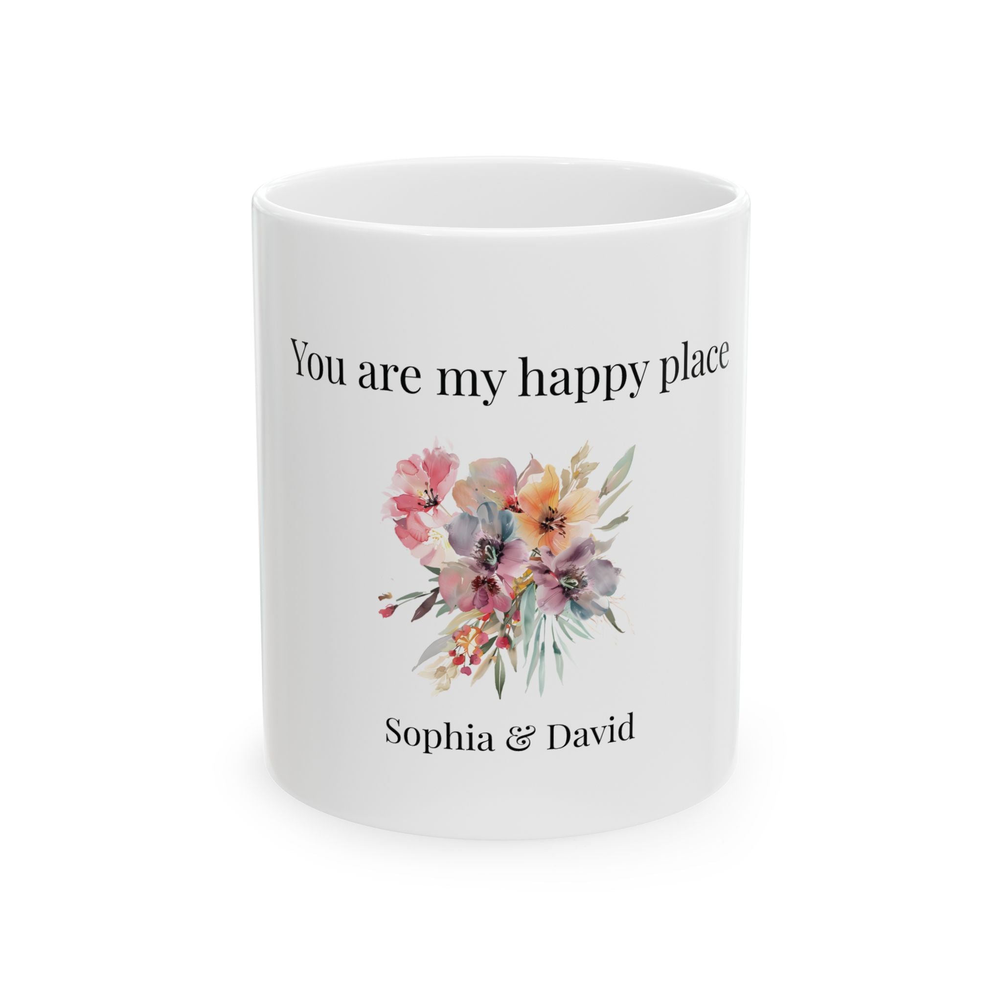Personalised Mug - You Are My Happy Place Couples Gift
