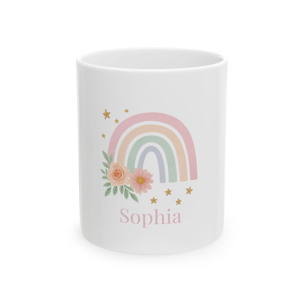 Personalised Mug – Boho Rainbow Name Design
