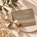 MOONAYA Gifts digital gift card in sage green with eucalyptus, baby's breath and a cream satin ribbon